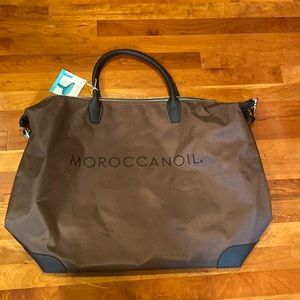 Moroccanoil bag tote brown teal new